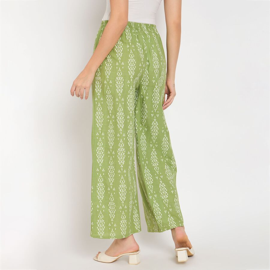 Ladies' 100% Cotton Palazzos, Light Green, large image number null