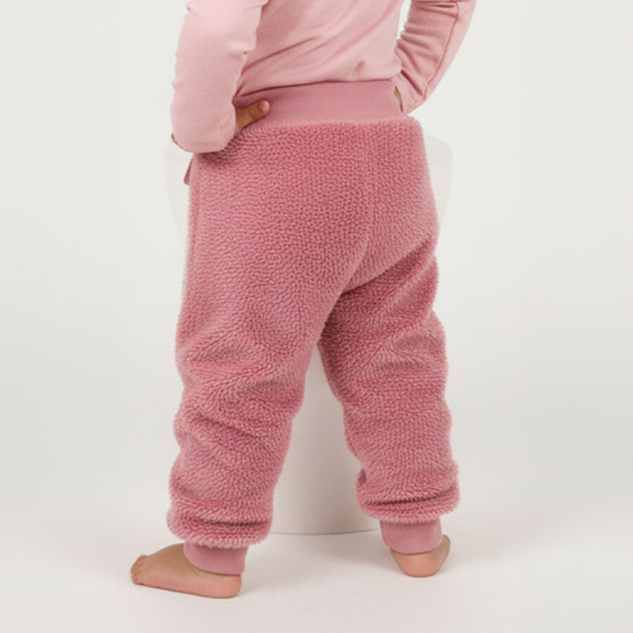 Girls Dusty Rose Fleece Owl Embroidered Pyjama, गुलाबी, large image number null