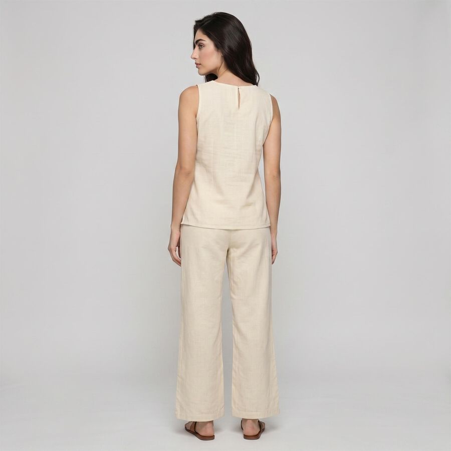 Women's Off White Embroidered Co-ord Set, ऑफ व्हाइट, large