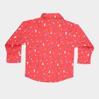 Infants Cotton Printed Casual Shirt, Red, small image number null