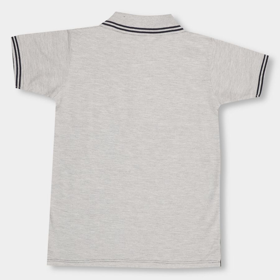 Boys' Half Sleeves T-Shirt, Melange Light Grey, large image number null