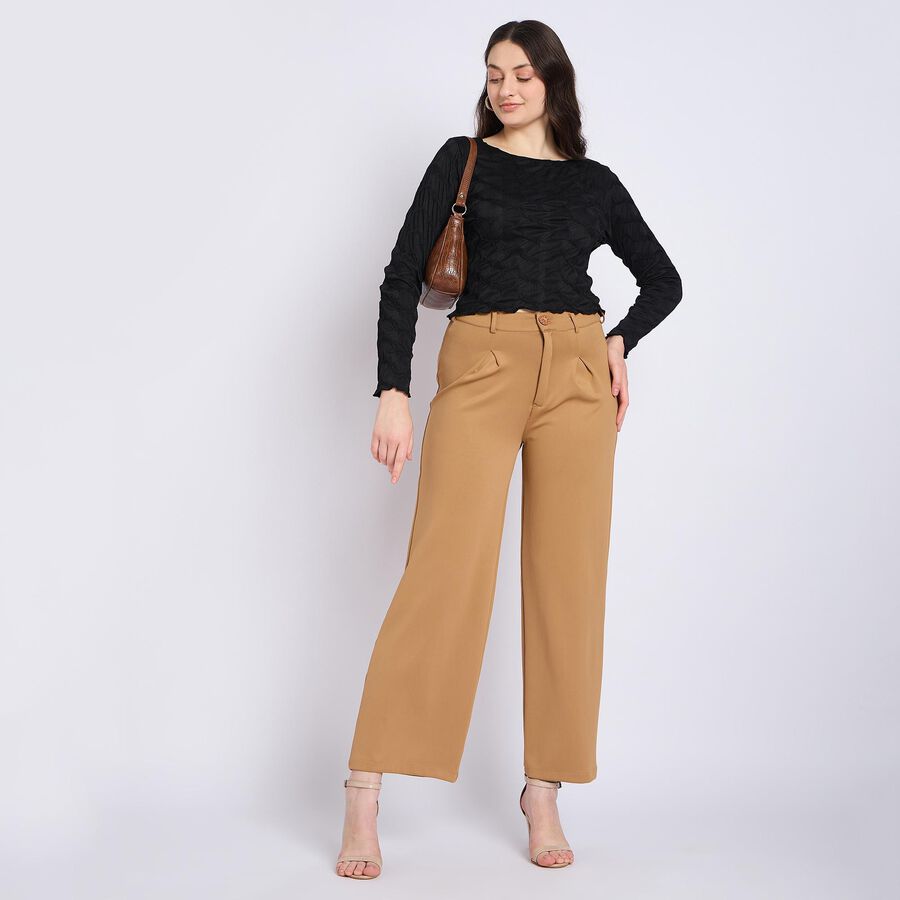 Ladies'  Crop  Top, Black, large image number null