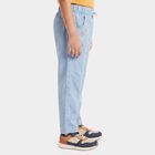 Girls' Light Blue Straight Fit Embroidered Jeans, हल्का नीला, small