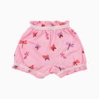 Infant Bright Pink Regular Fit Butterfly Print Bloomers, Pink, small image number null