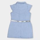 Girls' Light Blue A-Line Cap Sleeves Frock, Light Blue, small image number null
