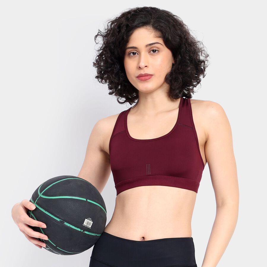 Ladies' Skinny Sports Bra, Wine, large image number null