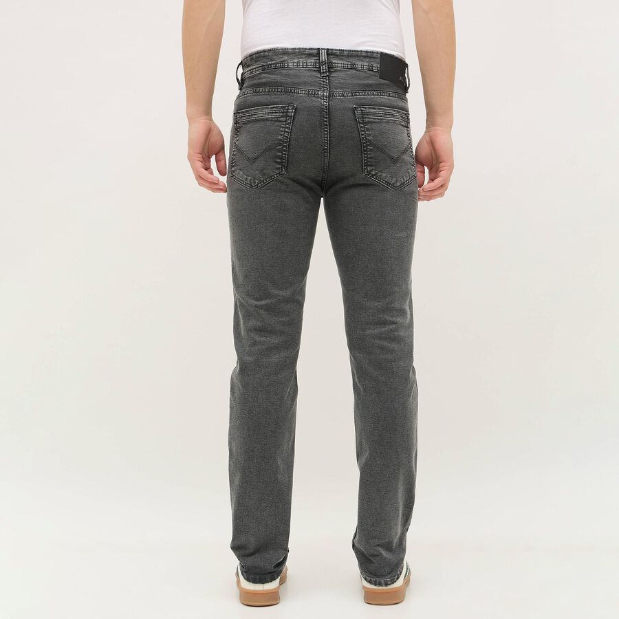 Men's Charcoal Black Slim Fit Faded Jeans, गहरा ग्रे, large