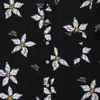 Boys Black Cotton Half Sleeve Classic Casual Shirt, Black, small