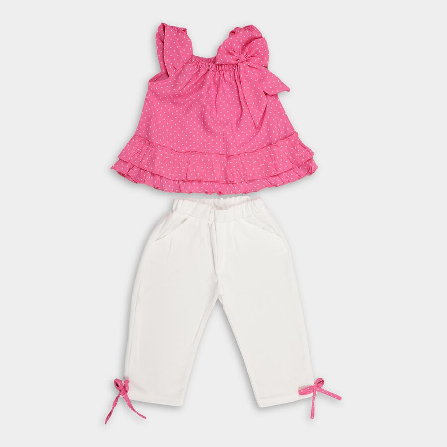 Girls' Capri Set, Pink, large image number null