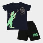 Boys Navy Blue 100% Cotton NA NA Baba Suit, Navy Blue, small