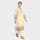 Women's Off White V-Neck Ethnic Set, Off White, small