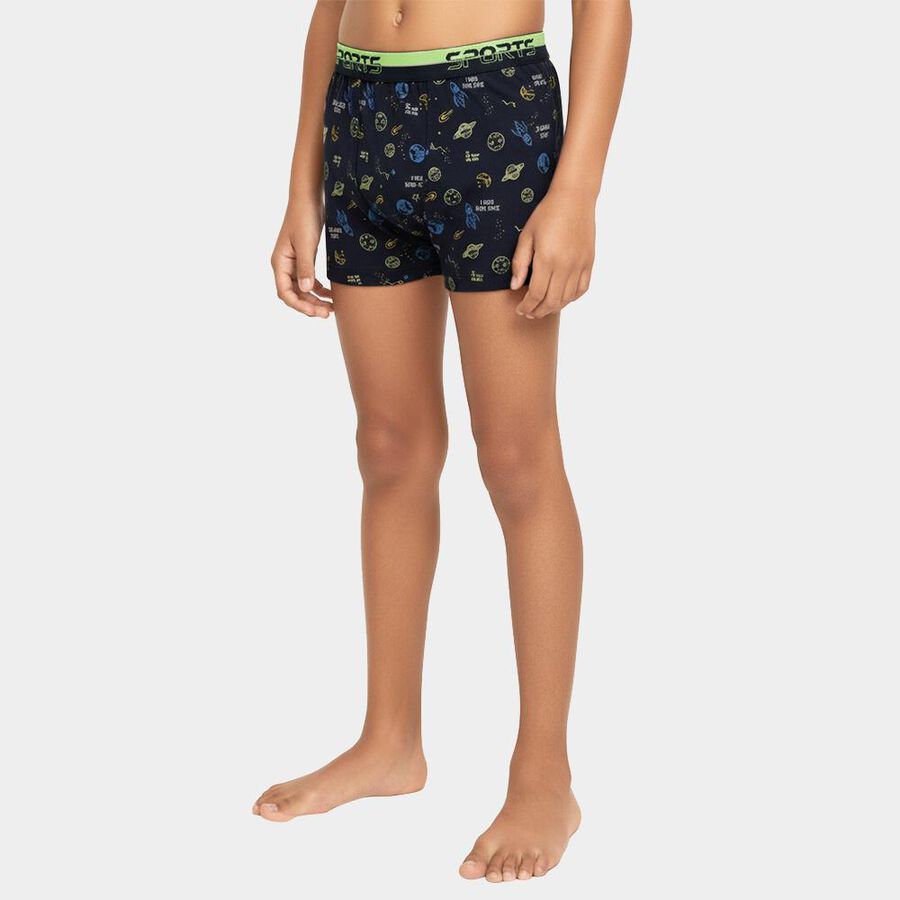 Boys' Navy Regular Fit Space Print Briefs, नेवी ब्लू, large image number null