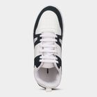 Men's Navy and White Lace-Up Casual Sneakers, Navy Blue, small