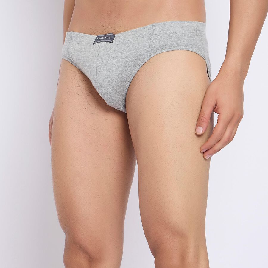 Men's Briefs , Melange Light Grey, large