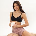 Ladies' 100% Cotton Bra , Black, small image number null