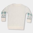 Infants' Rich Eggshell White Crew Neck Graphic Pullover, ऑफ व्हाइट, small image number null
