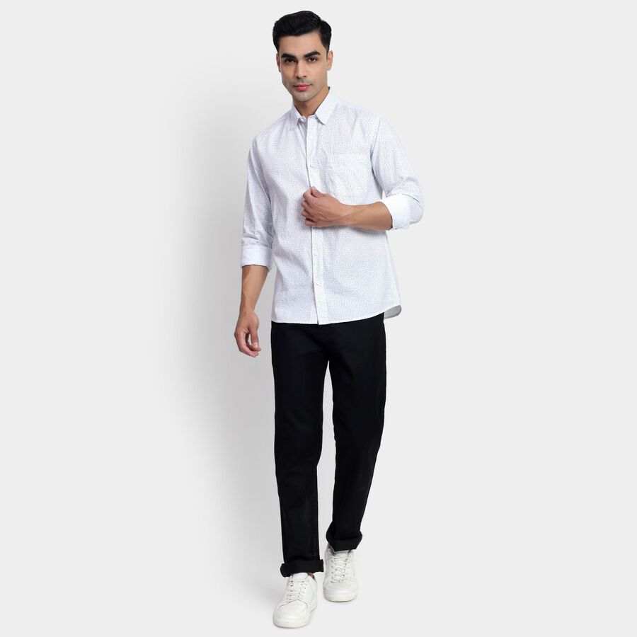 Men's 100% Cotton Casual Shirt, ऑफ व्हाइट, large image number null