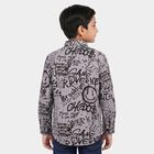 Boys Grey Cotton Long Sleeve Collar Regular Fit Shirt, हल्का ग्रे, small