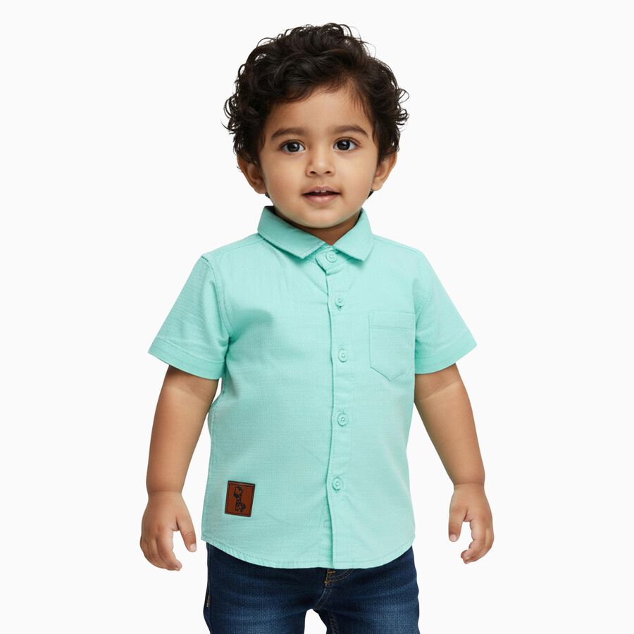 Infants' Shirt, Light Green, large image number null