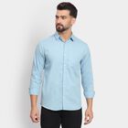 Men's 100% Cotton Casual Shirt , Light Blue, small image number null
