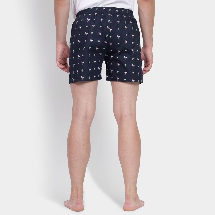 Men's 100% Cotton Boxers, Navy Blue, large image number null