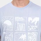 Men's Round Neck Half Sleeves T-Shirt, Silver, small