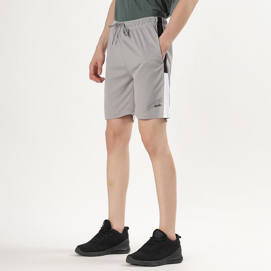 Men's Light Grey Regular Fit Active Bermuda Shorts, Light Grey, large image number null