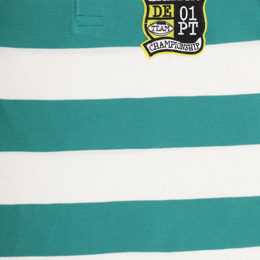 Boys' 100% Cotton Half Sleeves T-Shirt , गहरा हरा, large image number null