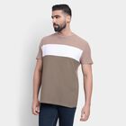 Men's 100% Cotton Round Neck Half Sleeves T-Shirt , Brown, small image number null