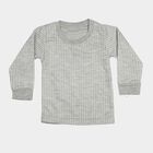 Boys' Grey Long Sleeve Thermal, मिश्रित मध्यम ग्रे, small