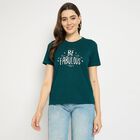 Ladies' Round Neck T-Shirt, Dark Green, small image number null