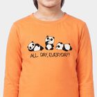 Girls Coral Round Neck Regular Top, मूँगा (कोरल), small