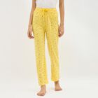 Women's Bright Yellow Floral Printed Full-Length Pyjama, Yellow, small image number null
