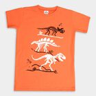 Boys Round Neck T-Shirt, नारंगी, small image number null