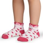Girls' Soft Pink and White Ankle-Length Patterned Socks Pack of 2, गुलाबी, small image number null