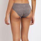 Ladies' 100% Cotton Panty, गहरा ग्रे, small