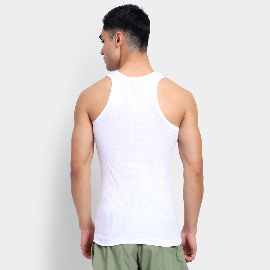 Men's 100% Cotton Vest , White, large image number null