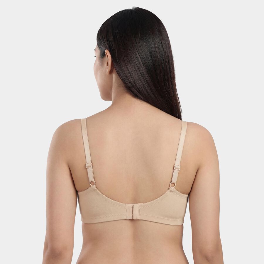 Women's Beige Padded Wired T-Shirt Bra, Beige, large