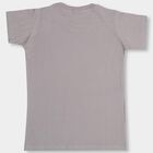 Boys' 100% Cotton Half Sleeves T-Shirt, हल्का ग्रे, small