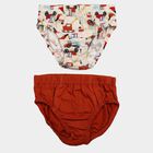 Boys' Beige Regular Fit Solid Briefs, गहरा पीला, small