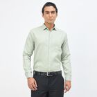 Men's Pale Sage Green Spread Collar Classic Formal Shirt, हल्का हरा, small