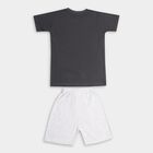 Boys' 100% Cotton Knit Baba Suit , चारकोल, small image number null
