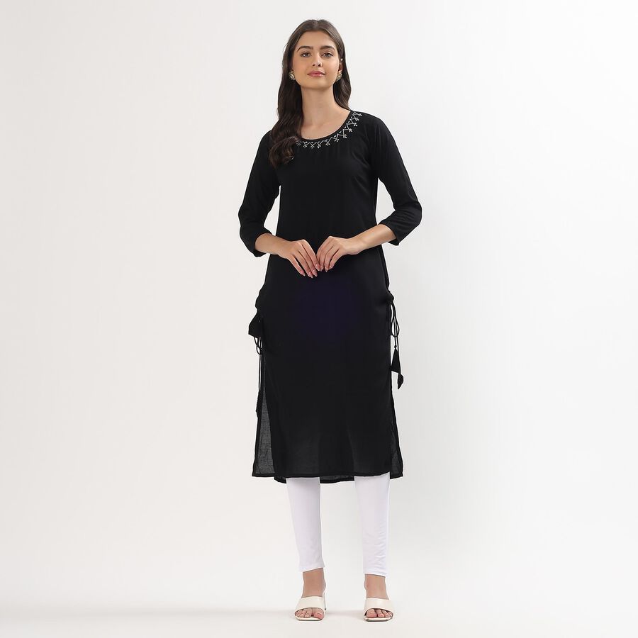 Women's White Slim Fit Solid Churidar, White, large