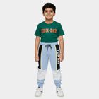 Boys' Light Blue Color-Block Cotton Blend Pyjama, Light Blue, small