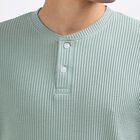 Men's Henley Half Sleeves T-Shirt, Light Green, small image number null