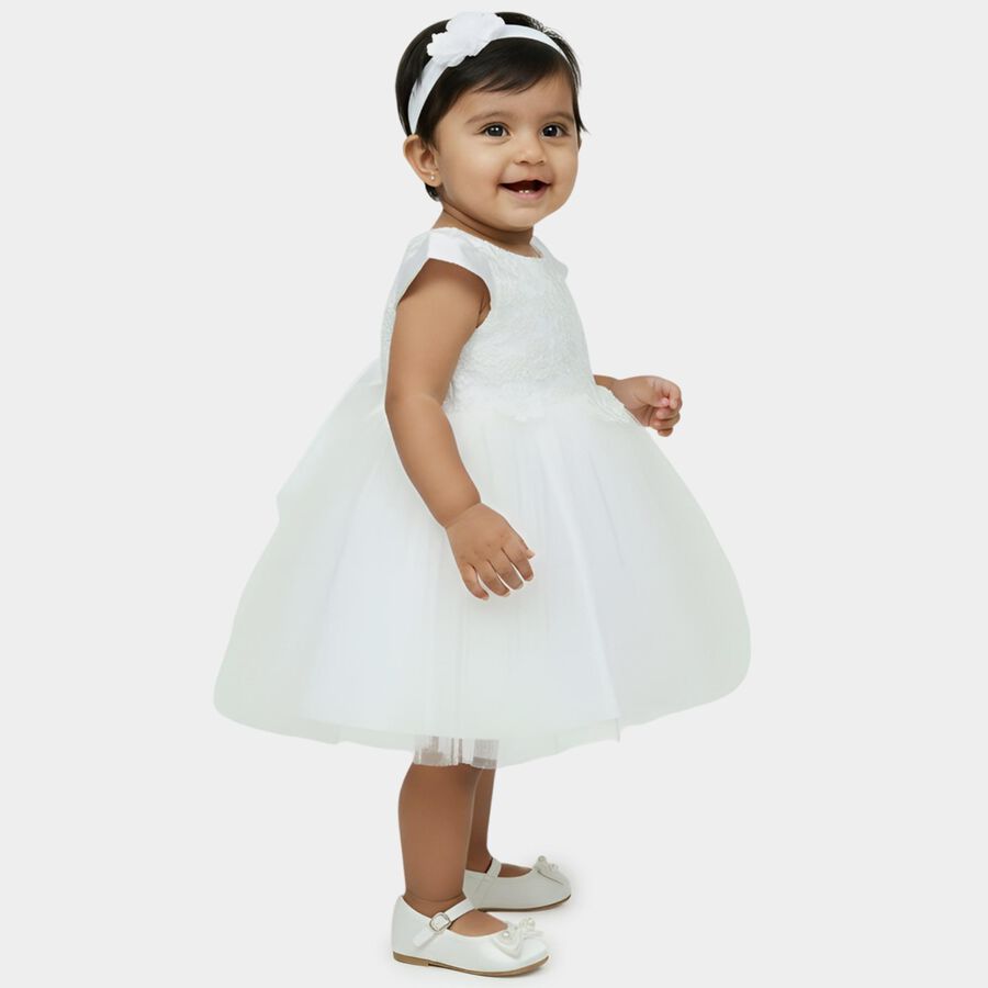 Infants' Minimalist Daily Wear Frock, White, large