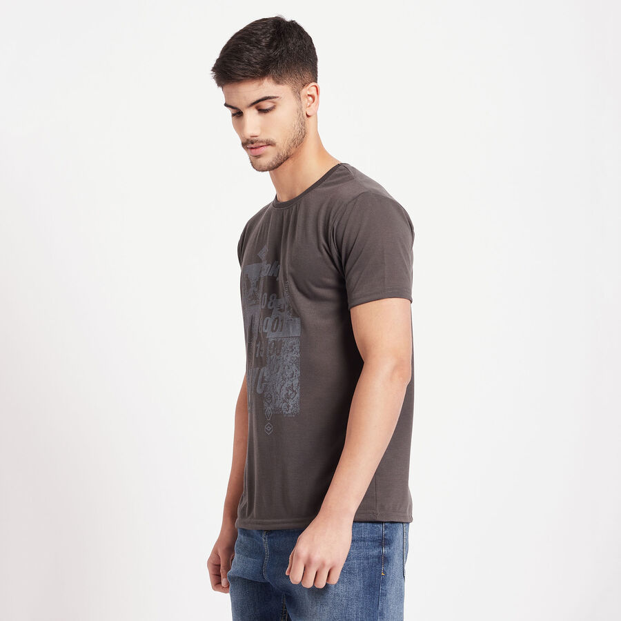 Round Neck T-Shirt, Dark Grey, large image number null