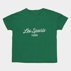 Girls' T-Shirt, गहरा हरा, small