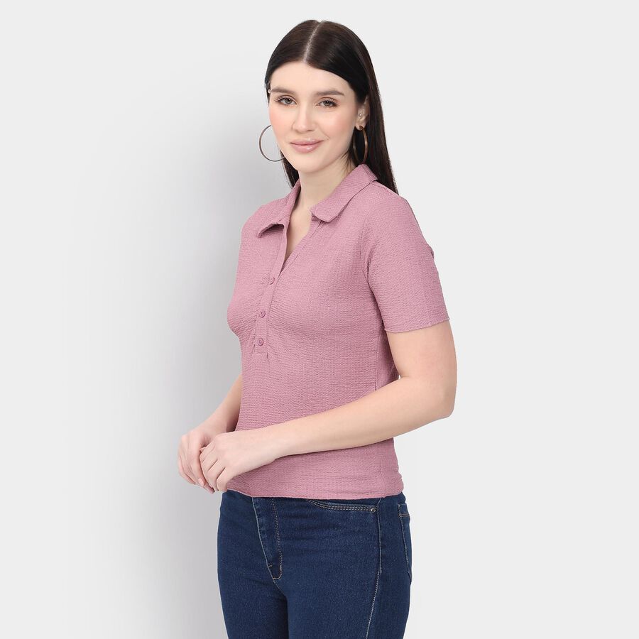 Ladies' Polo T-Shirt, Pink, large