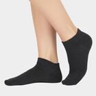 Men's Jet Black and Charcoal Gray Ankle Length Cotton Blend Socks Pack of 3, Navy Blue, small
